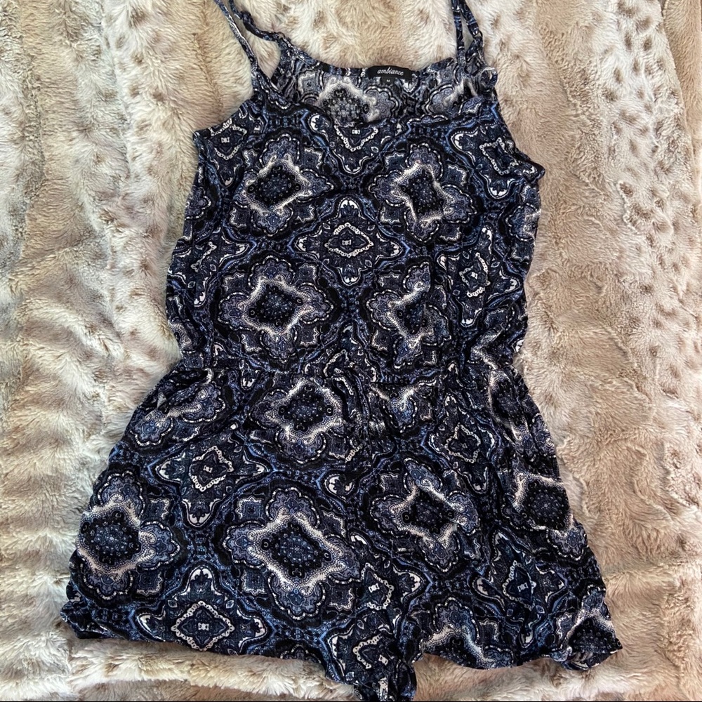 Forever 21 Patterned Tie-Waist Romper